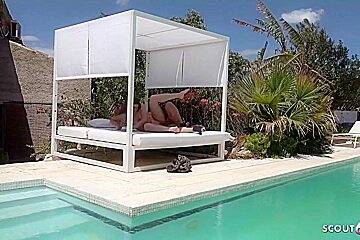 Redhead 18yo Girl Cheating Bf With Fornicate On Pool