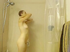 Redhead Sets Up Her Webcam To Film Her Showering For Her Lo