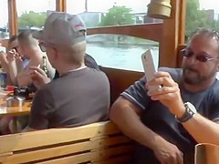 Redhead fucked on a tourists boat