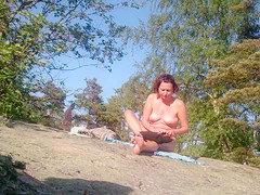 Russian nudist woman gets spied on at the beach