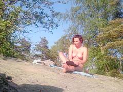 Russian nudist woman gets spied on at the beach