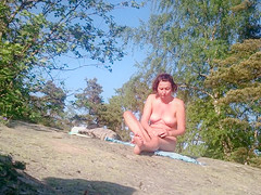 Russian nudist woman gets spied on at the beach