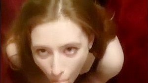 SHY COLLEGE REDHEAD FOOTJOB + CUM ON FEET