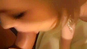 Seducing youthful harlot is giveing a friendly blowjob