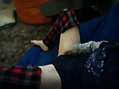 Sex fingering twat below panties