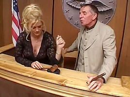 Sexy Blonde Got Talent Deep Throating A Guy Hard Cock After Court