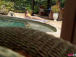 Sexy teen 18+ Rubs And Fucks Step dads Cock With Zoey Laine