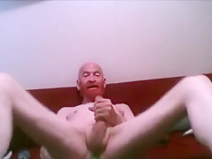 Shaved Head & Red Beard Orgasm