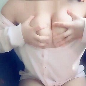 She is squirting by using adult toys 1
