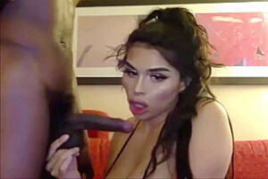 Shemale Sucking A Big Black Cock