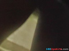 Short escalator upskirt