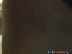 Short escalator upskirt