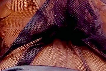 Sissy Edging In Black Mesh Dress - Joanna Having Fun - Sissy Masturbation