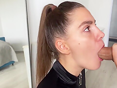 Sitting On His Face And Passionately Jumping On His Dick In A Spandex Suit