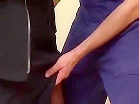Skinny Blonde Mature in Stockings Fucks the Decorator
