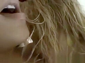 Skinny Blonde Whore Giving A Blowjob