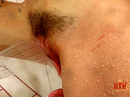 Skinny Teen Is Having Some Fun In The Shower