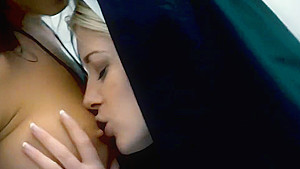 Slutty Nuns Charlotte and Lily enjoys pussy tribbing and licking