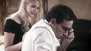 Slutty stepsis takes pity and fuck her nerdy stepbro