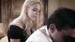 Slutty stepsis takes pity and fuck her nerdy stepbro