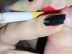 Smoking Blowjob (two Cigarettes) Real Couple Homemade
