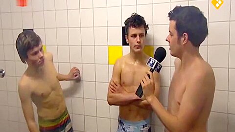 Sports Reporter Showers With Dutch Soccer Players