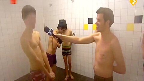Sports Reporter Showers With Dutch Soccer Players