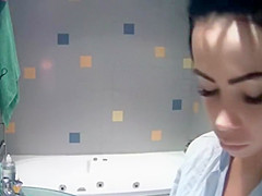 Spying a sexy starlet take a shower