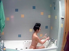 Spying a sexy starlet take a shower