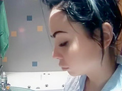 Spying a sexy starlet take a shower