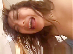 Steamy real asian honey getting a gang part1