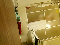 Step dad secretly films teen 18+ in bathroom