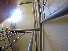 [] Step sister taking a shower