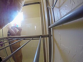 [] Step sister taking a shower