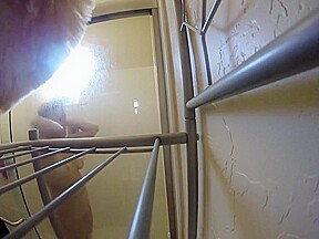 [] Step sister taking a shower