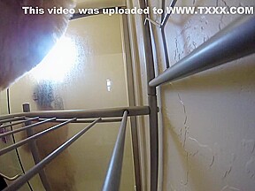 [] Step sister taking a shower