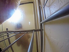 [] Step sister taking a shower