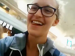 Step sisters flashing in public