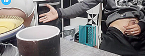 Stepfather Gives A Risky Handjob When He Sees His Stepdaughter Wash The Dishes