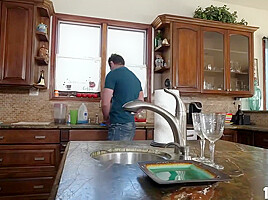 Stepmom Cali Rewarded Brad For Cleaning The Kitchen