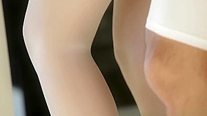 Stocking Feet Babe Cummed