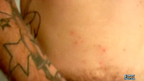 Straight Naked Tattooed Alpha Male Cums - Holes