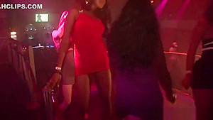 Stunning girls getting naked after the party