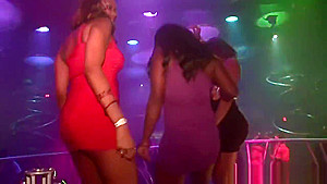 Stunning girls getting naked after the party