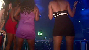 Stunning girls getting naked after the party