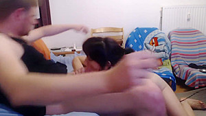 Submissive polish wife enjoys deepthroating blowjob !