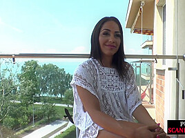 Submissive slut outdoor public fucked and facialized
