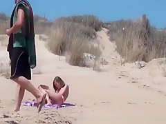 Sunbathing Nudist Beach Two Couple Fuck