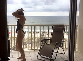 Sunbathing Striptease