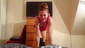Sweet Young Girl use a condom for the first time!